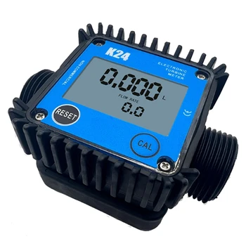 1 GAB. LCD Degvielas Plūsmas Skaitītājs K24 Turbīnu Digitālo Dīzelis Degvielas Mērītāja Labvēlīgu Šķidra Ūdens Plūsmas Mērīšanas Instrumenti