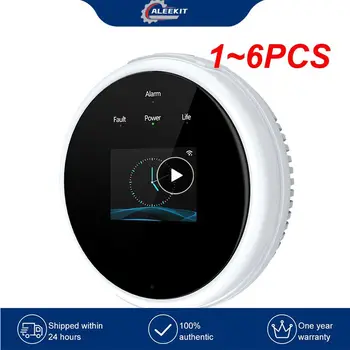1~6PCS Wifi Gāzes Noplūdes Detektoru un Ugunsgrēka Signalizācijas Sienas Uzstādīts APP Kontroles Smart-Fi Dabas Gāze/ LPG Testeri Metāna Signālu Buzzler