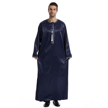 2023 Jauni Musulmaņu Vīrieši, Saūda Abaya Garām Piedurknēm Jubba Thobe Eid Ramadāna Kaftan Dubajas Arābu Drēbes, Ģērbšanās Caftan Islāmu Apģērbu Abayas