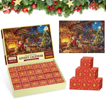 2023 Ziemassvētku Kalendāra Puzzle 1008PCS Adventes Kalendārs 2023 Ziemassvētku Mīklas 2023 Ziemassvētku Jigsaw Puzzles 24 Dienas Pārsteigums