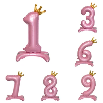 32 collu Stāvēt Numuru Folijas gaisa Balons, Kāzas, Dzimšanas dienas svinības Dekors Bērniem, Rotaļlietas, Bērnu Dušas Digitālo Balonu