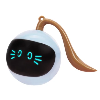 Automātiskā Kaķis Bumbu Rotaļlietas Interaktīvas Elektriskā USB Lādējamu Sevi Rotējošo Iekštelpu Teaser Selfplay Izmantot Rotaļlietas Pet Kitten