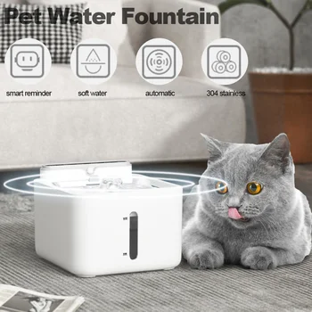 Automātiskā Kaķis Ūdens Strūklaka Bezvadu Sajūtu Pet Ūdens Dzērājs Bļodā Portatīvo Uzlādējams Dozatoru Pet Dzeramā Strūklakas Kaķis