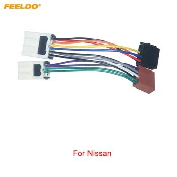 FEELDO Auto Stereo Konversijas Pievienojiet Vadu un Adapteri Nissan ISO CD Radio Vadu Izmantotu Sākotnējo Galvas Vienības, Kabeļu