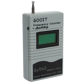 Frekvenču Testa Ierīci, divvirzienu Radio Transīvers GSM 50 Mhz-2.4 Ghz GY560 Frekvences Skaitītājs, Skaitītāja