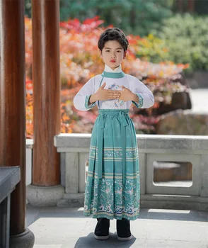 Hanfu Kleitu Bērniem, Tradicionālā Ķīniešu Kostīmu Tautas Seno Baby Meitene Zēns Tang Uzvalks Deju Kostīms Puse Jauno Gadu Apģērbi