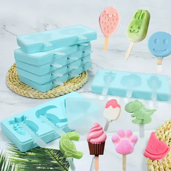 Ice-cream pelējuma silikagela pārtikas klases home-made ice-cream dzirnaviņas Popsicle ice-cream modelis