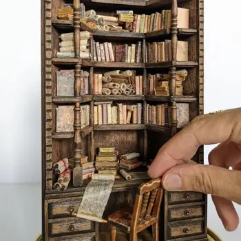 Izturīga Grāmatu, kas iedvesmoja Dekoru Roku darbs Miniatūras Plaukts Bibliotēkā Rotājumi Mājas Birojs Mākslas Mini Grāmatu Unikālas Rotas