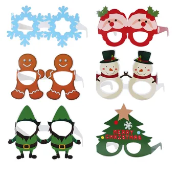Karikatūra Ziemassvētku Papīra Brilles Santa Claus, Sniegavīrs Ziemassvētku Eglīte Bērniem Noel Foto Aksesuārus, Priecīgus, Ziemassvētku Dekori Navidad Dāvanas 2024