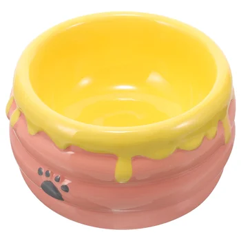 Kaķēns Pet Keramikas Bļodas, Medus Podu Antis-vemšana Kaķis Pakārtotā Keramikas Veselīgs Suns