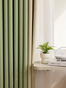 Kroku dzīvojamā istaba blackout cortinas sabiezējumu guļamistaba zaļā cortin luksusa istabas aizkaru tīrtoņa krāsu tumšie aizkari шторы 커튼