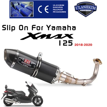 Motociklu Izplūdes, Par Yamaha XMAX125 2018-2020 Motociklu Pilnu Sistēmas Izplūdes Muffler Aizbēgt Vidējais posms Caurules