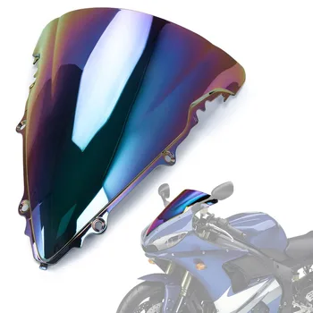 Motociklu Piederumu Double Bubble Vējstikla Vējstikls Paredzēts Yamaha YZF R6 2003-2005 un YZF R6S no 2006. līdz 2009. gadam Krāsains