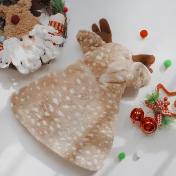 Pet Tērpi ar Aļņiem Dizains Svētku Pet Tērps, Siltas Aļņu Ragu ar Transformatoru Cepuri Rotājumi Suņi Kaķi Ziemassvētku Dekoratīvo