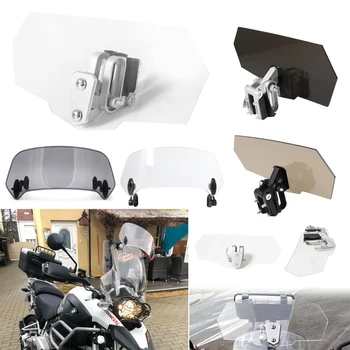 Regulējams Vējstikla Pagarināšanu Universālo Motociklu Vējstikla par Honda Kawasaki KTM, BMW Priekšējā Vēja Deflektors