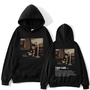Reperis Drake Mūzikas Albums Rūpēties Pelēkā Vārna Vīrieši Sievietes Hop Gothic Retro Hoodies Lielgabarīta Gadījuma Vilnas Krekls Streetwear