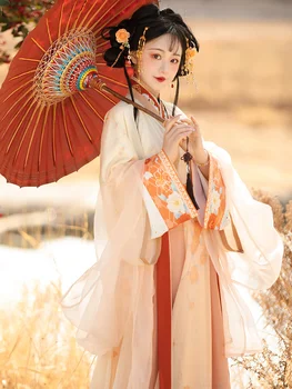 Sieviešu Tradicionālo Ķīniešu Hanfu Tērpu, Jaunu Stilu Dāma Jin Dinastijas Kleita Wei Jin Dinastijas Izšūt Starām. Dpu Svārki