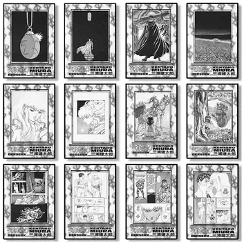 Spēle Traks Plakātu Manga Melnā un Baltā Anime Attēls Audekla Apgleznošana Sienu Mākslas Zīmējumu, Komiksu, Apdare, Mājas, Istabas Dekori, Dāvanu