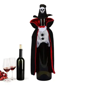 Vīna Pudele Mētelis Dekoratīvās Halloween Pusei Par Labu Vīnu, Cape Galda Centrālais Pudeli Apdares Materiālus Viesnīca, Banketu Mājās