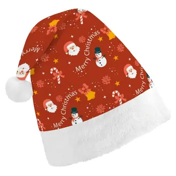 Ziemassvētku Cepures Custom Ziemassvētku Drukāt Cepures Ģimenes Brīvdienu Puse Cepures Vīrieši, Sievietes Zēni, Meitenes Ziemassvētku Cepures, Ziemas Siltās Cepures