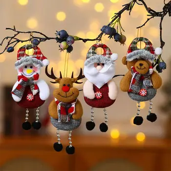 Ziemassvētku Plīša Lelle Rotājumi Santa Claus, Sniegavīrs Elk Kulons Ziemsvētki Koks Karājas Dekori Svētku Puse Santa Claus Jauno Gadu Dekori