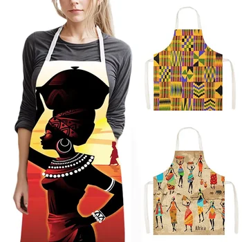 Āfrikas Sieviete Drukāt Virtuves Priekšauti Afro Modes Meitenēm Mājsaimniecības Tīrīšanas Pinafore Ūdensizturīgs Šefpavārs, Viesmīlis Gatavošanas Priekšauts